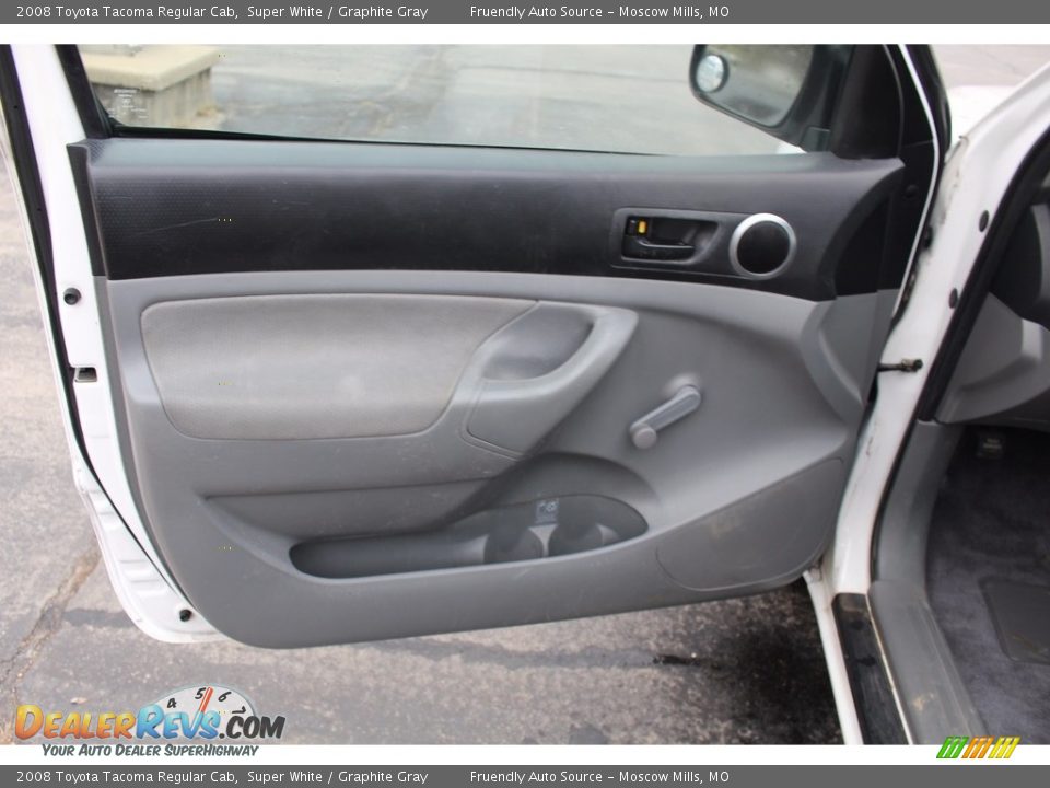 2008 Toyota Tacoma Regular Cab Super White / Graphite Gray Photo #21