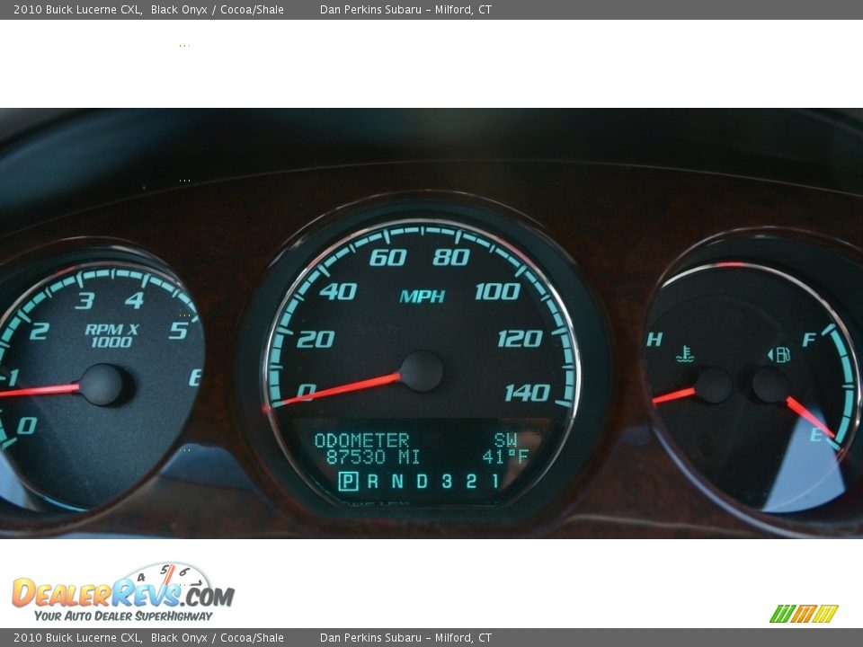 2010 Buick Lucerne CXL Black Onyx / Cocoa/Shale Photo #16