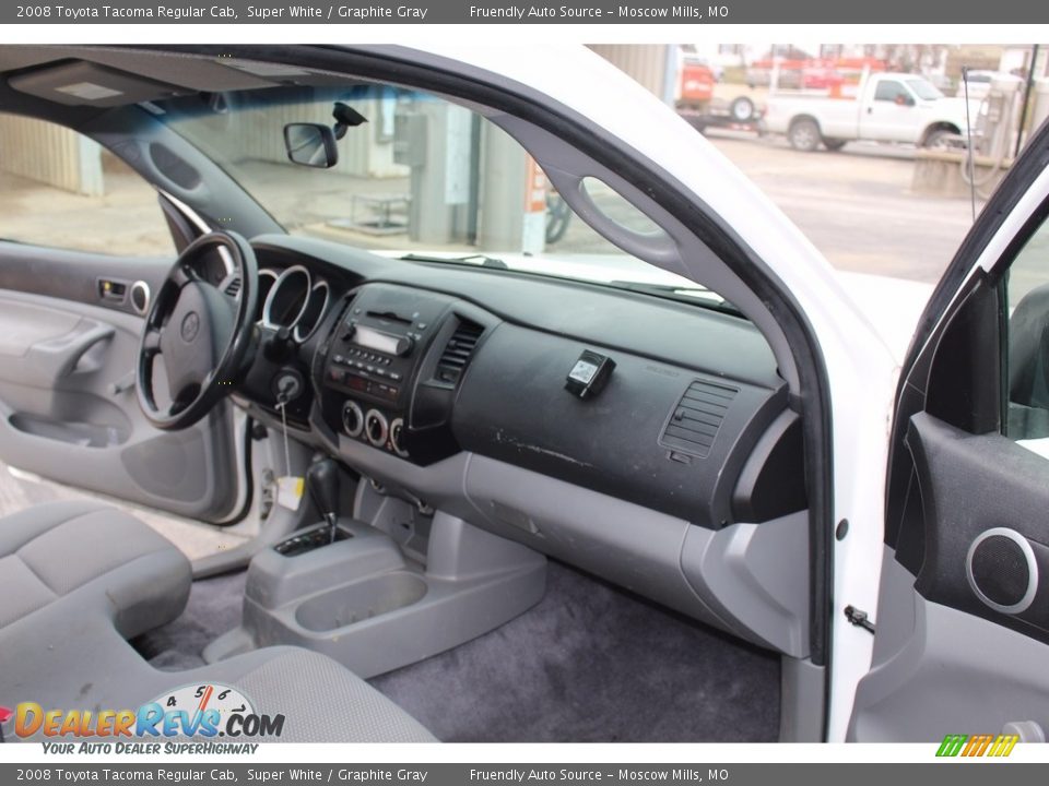 2008 Toyota Tacoma Regular Cab Super White / Graphite Gray Photo #22