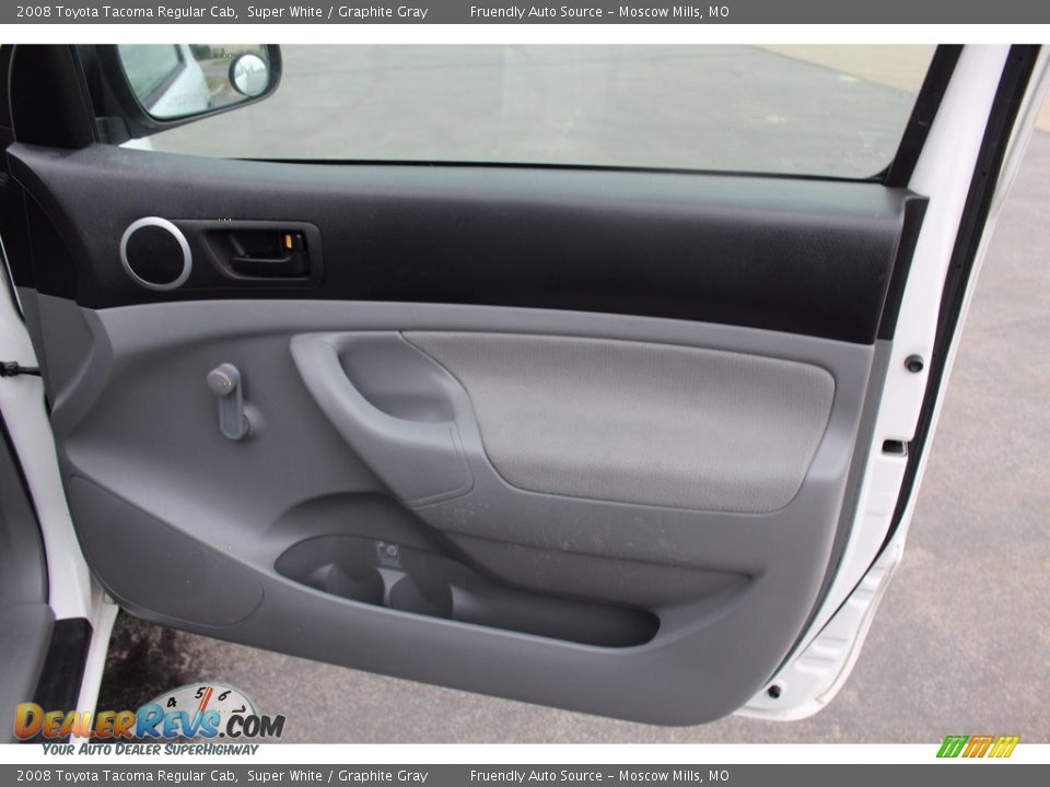 2008 Toyota Tacoma Regular Cab Super White / Graphite Gray Photo #23