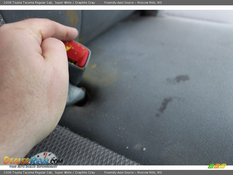 2008 Toyota Tacoma Regular Cab Super White / Graphite Gray Photo #24