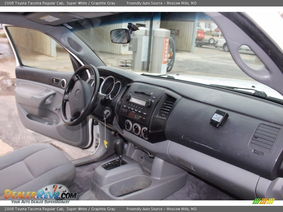 2008 Toyota Tacoma Regular Cab Super White / Graphite Gray Photo #25