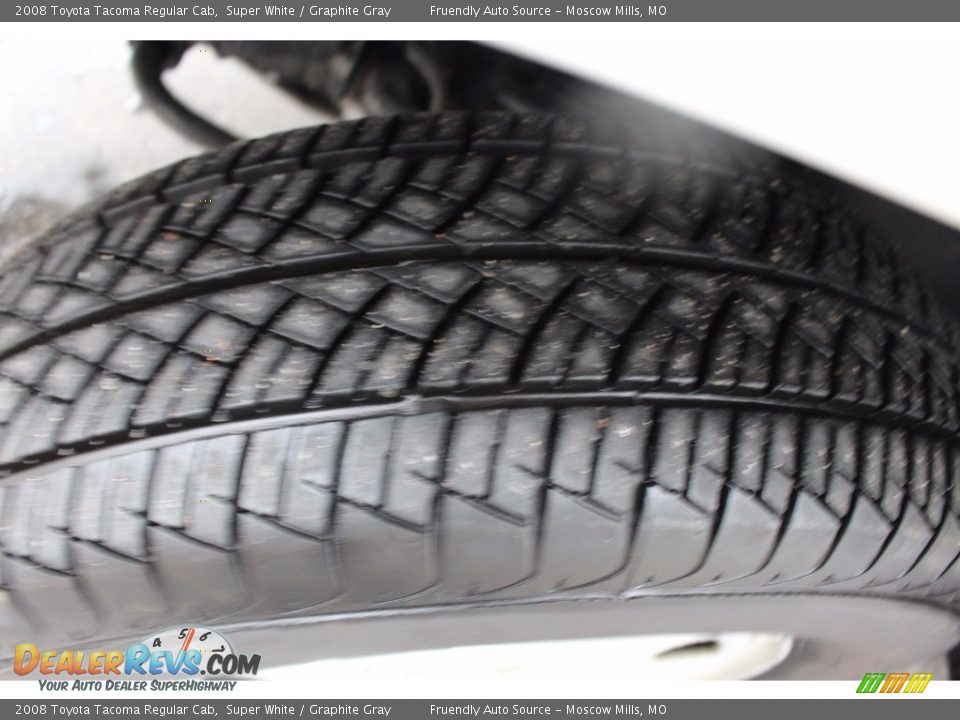 2008 Toyota Tacoma Regular Cab Super White / Graphite Gray Photo #27