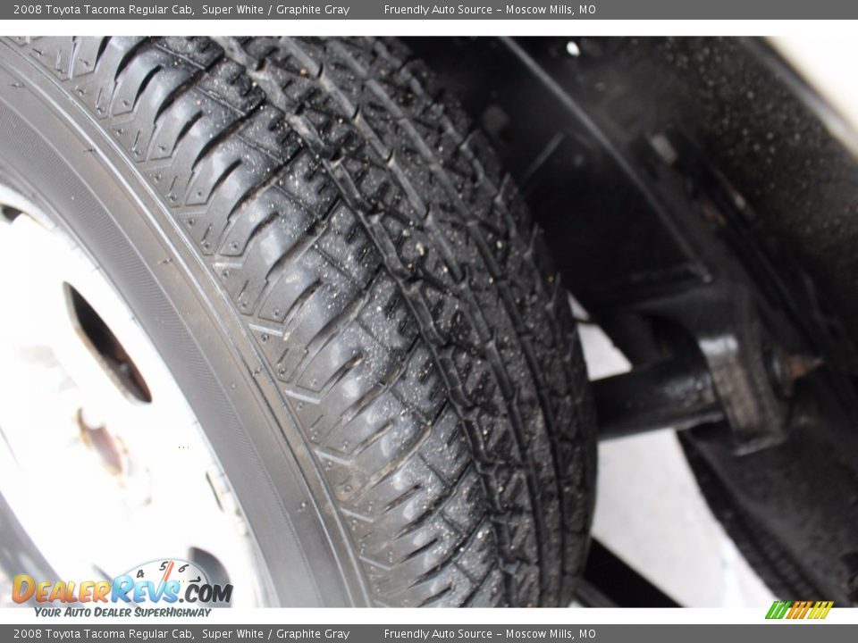 2008 Toyota Tacoma Regular Cab Super White / Graphite Gray Photo #28