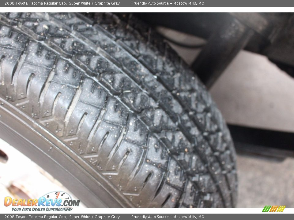 2008 Toyota Tacoma Regular Cab Super White / Graphite Gray Photo #30