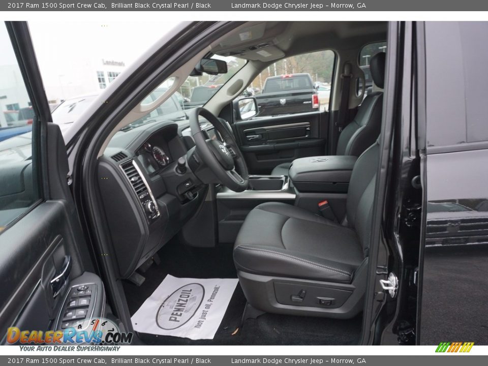 Black Interior - 2017 Ram 1500 Sport Crew Cab Photo #5