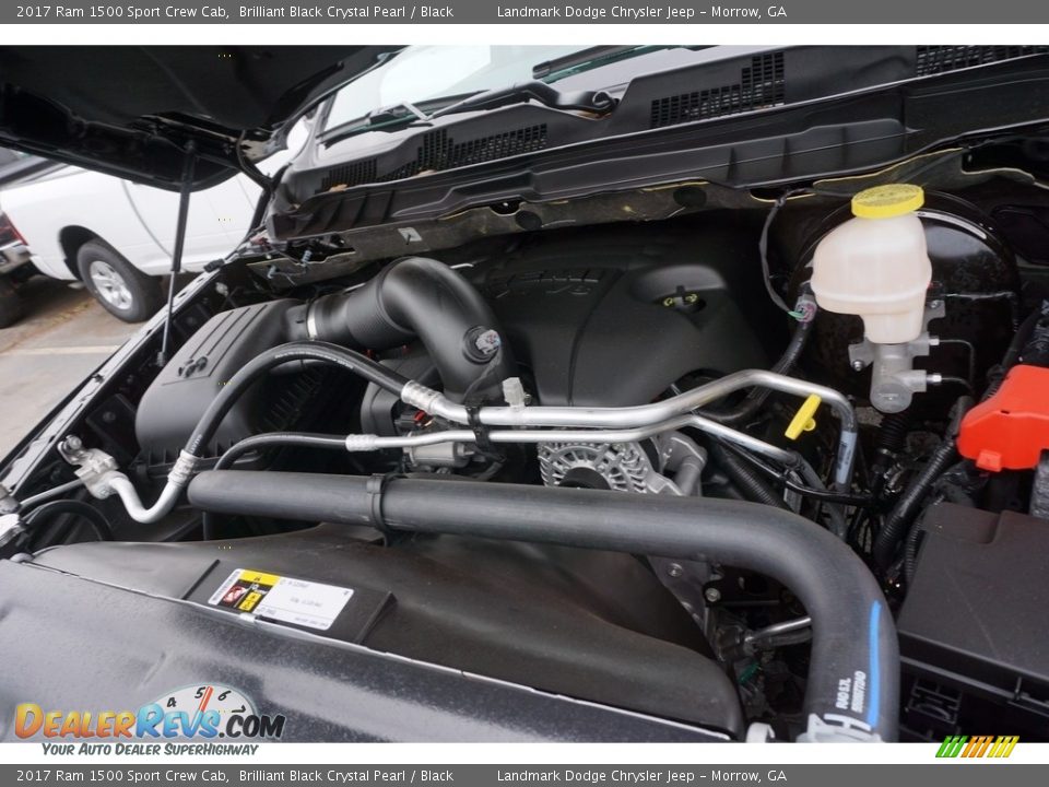 2017 Ram 1500 Sport Crew Cab Brilliant Black Crystal Pearl / Black Photo #7