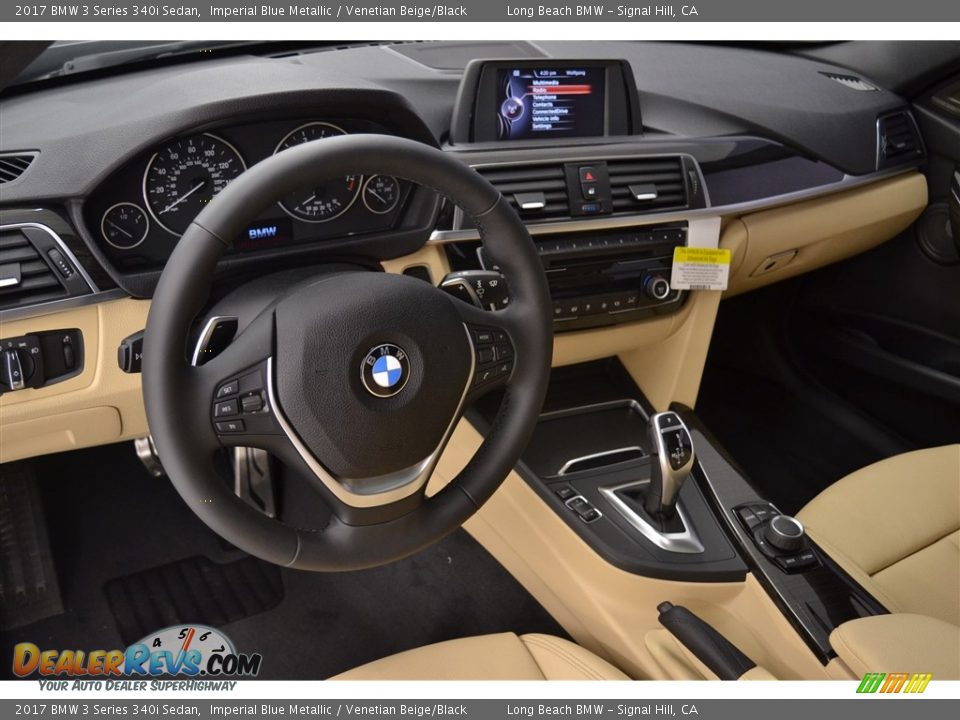 Venetian Beige/Black Interior - 2017 BMW 3 Series 340i Sedan Photo #7
