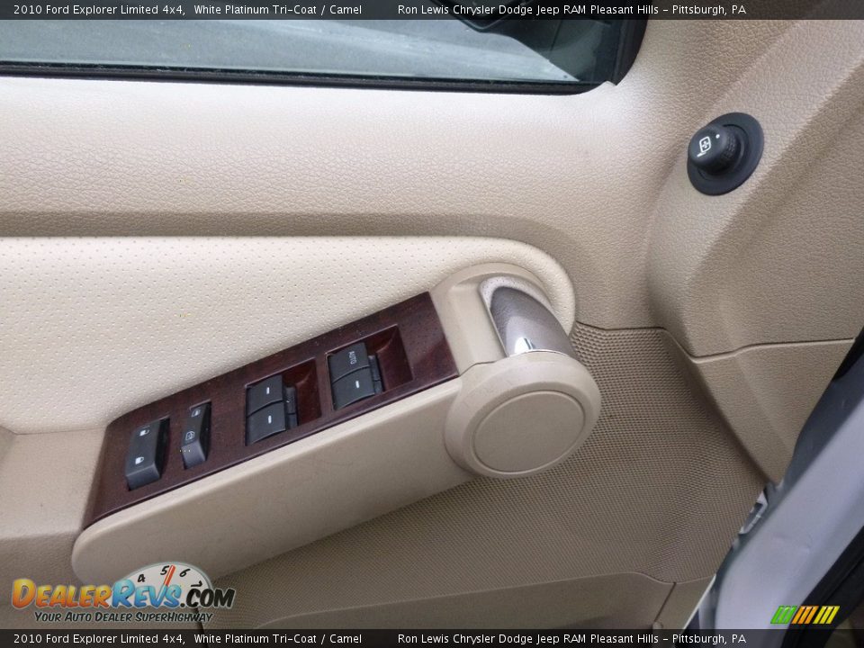 2010 Ford Explorer Limited 4x4 White Platinum Tri-Coat / Camel Photo #14