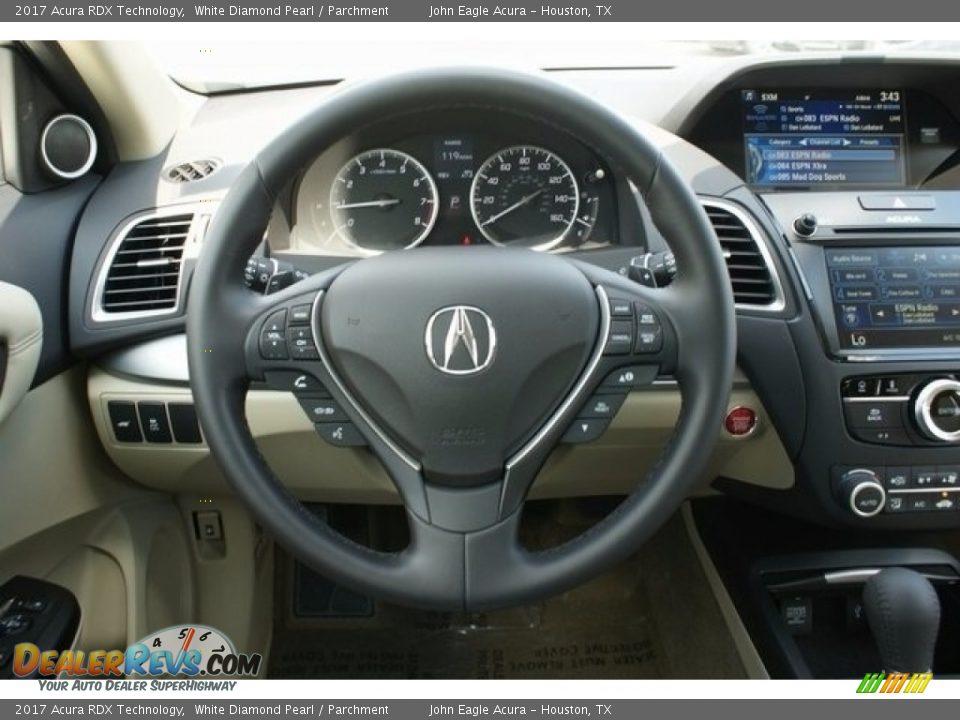 2017 Acura RDX Technology White Diamond Pearl / Parchment Photo #28