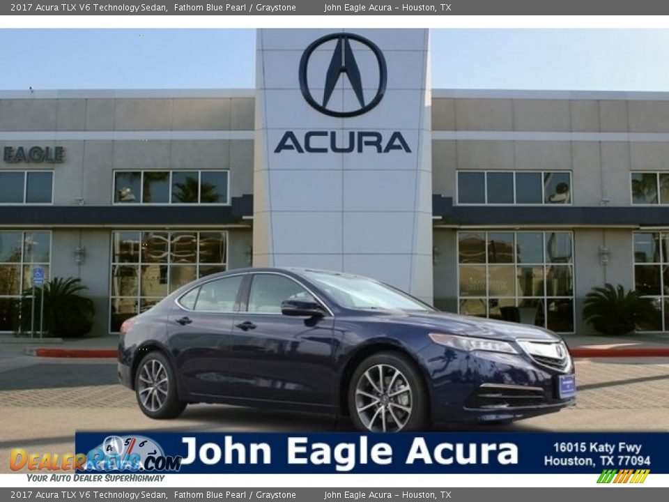 2017 Acura TLX V6 Technology Sedan Fathom Blue Pearl / Graystone Photo #1