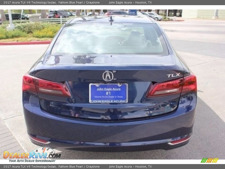2017 Acura TLX V6 Technology Sedan Fathom Blue Pearl / Graystone Photo #6