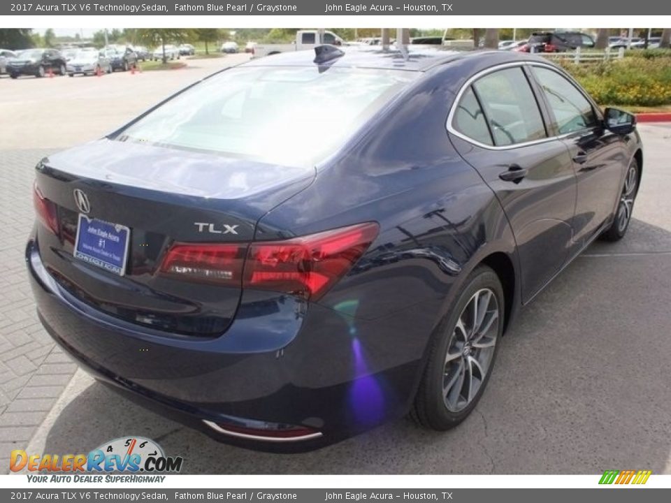 2017 Acura TLX V6 Technology Sedan Fathom Blue Pearl / Graystone Photo #7