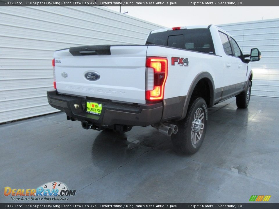 2017 Ford F350 Super Duty King Ranch Crew Cab 4x4 Oxford White / King Ranch Mesa Antique Java Photo #4