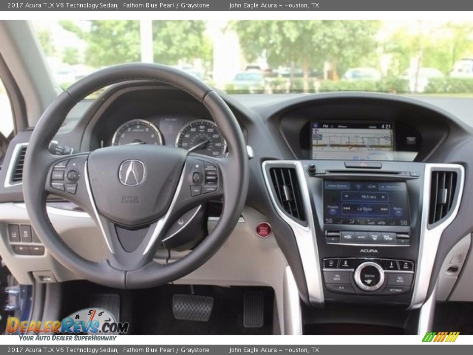 2017 Acura TLX V6 Technology Sedan Fathom Blue Pearl / Graystone Photo #9