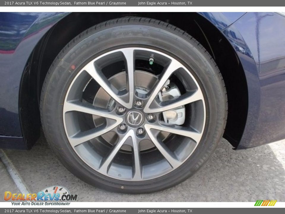 2017 Acura TLX V6 Technology Sedan Fathom Blue Pearl / Graystone Photo #11
