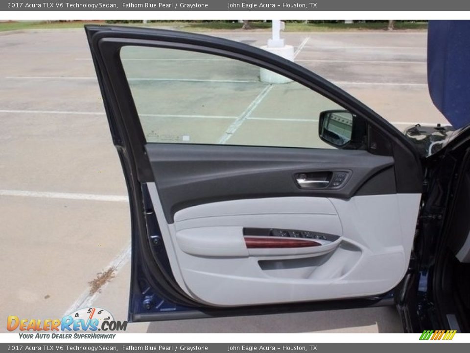 2017 Acura TLX V6 Technology Sedan Fathom Blue Pearl / Graystone Photo #12