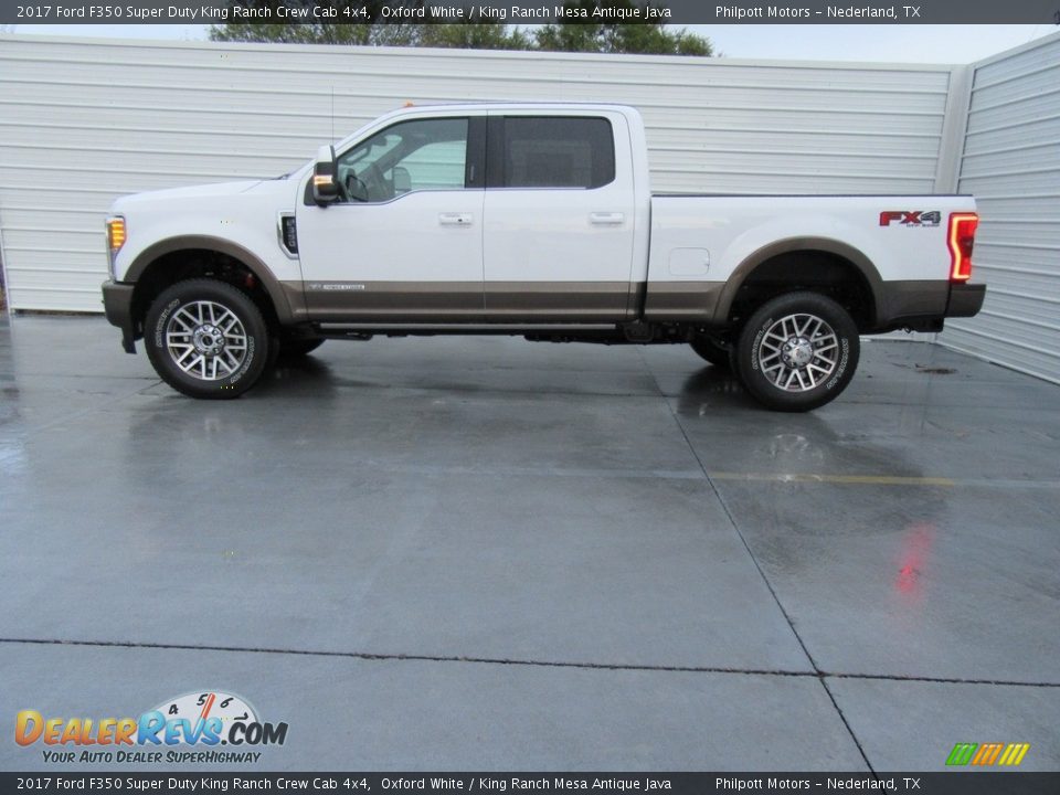 2017 Ford F350 Super Duty King Ranch Crew Cab 4x4 Oxford White / King Ranch Mesa Antique Java Photo #6