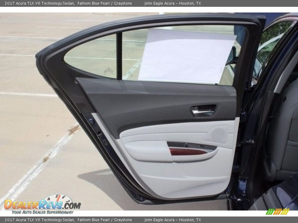 2017 Acura TLX V6 Technology Sedan Fathom Blue Pearl / Graystone Photo #14