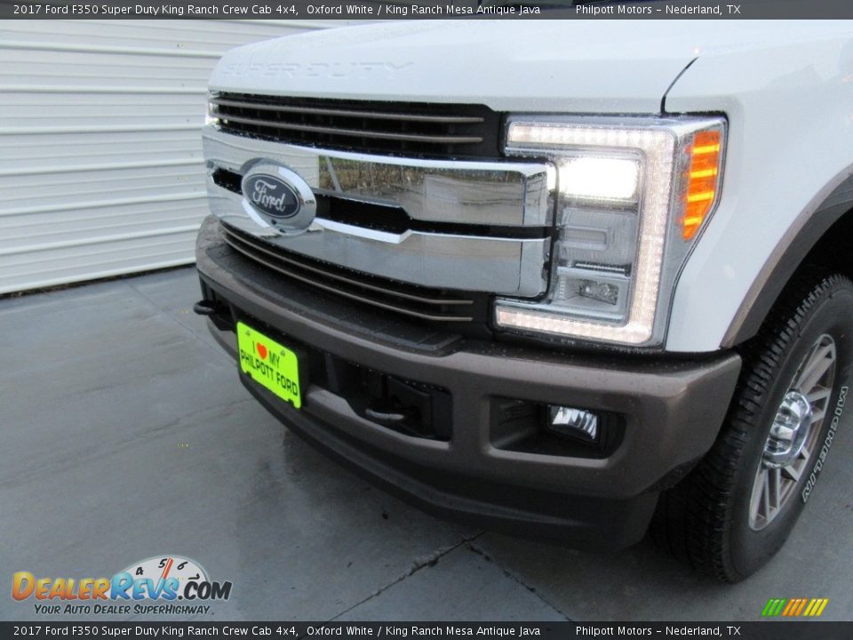 2017 Ford F350 Super Duty King Ranch Crew Cab 4x4 Oxford White / King Ranch Mesa Antique Java Photo #10