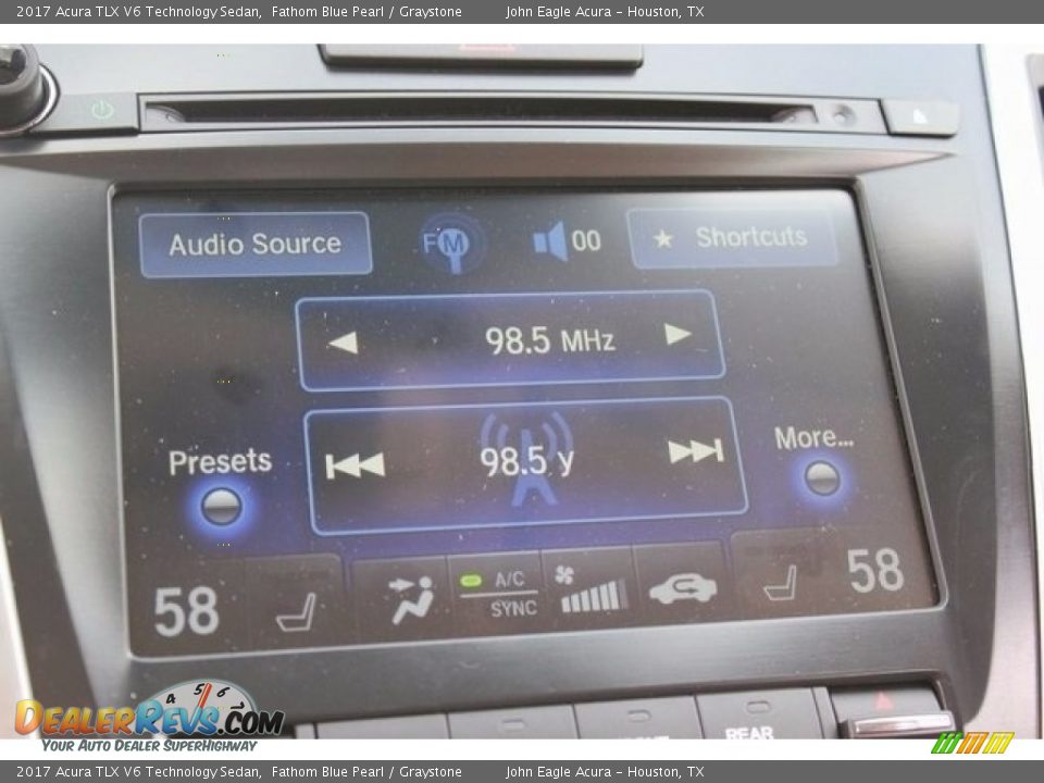 2017 Acura TLX V6 Technology Sedan Fathom Blue Pearl / Graystone Photo #34