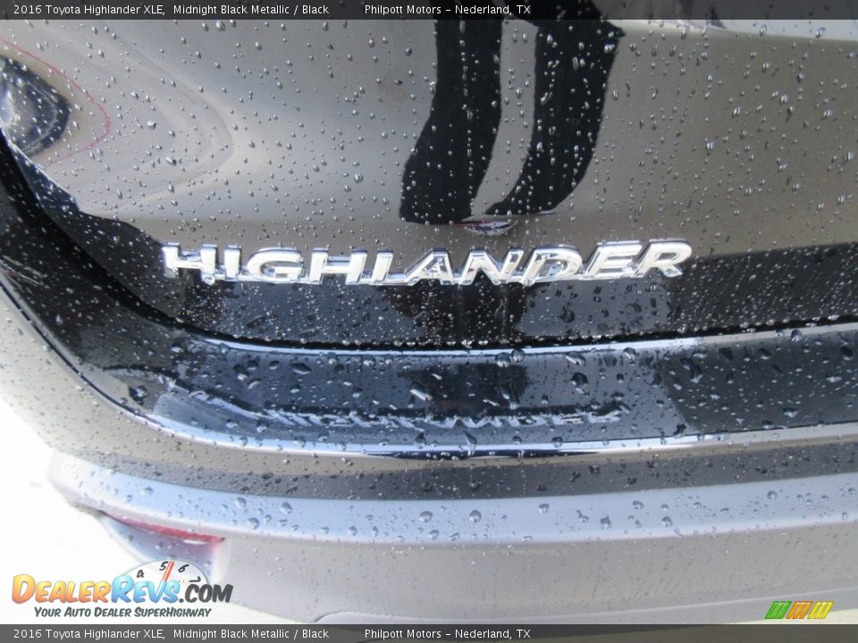 2016 Toyota Highlander XLE Midnight Black Metallic / Black Photo #13
