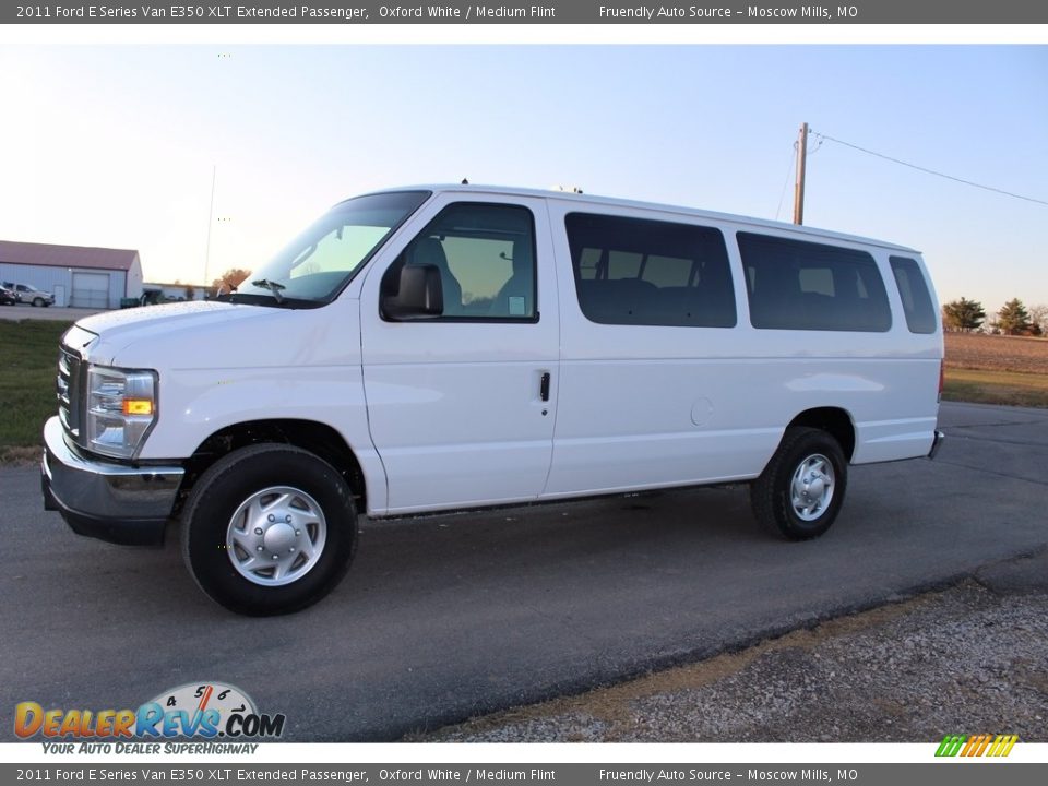 2011 Ford E Series Van E350 XLT Extended Passenger Oxford White / Medium Flint Photo #2