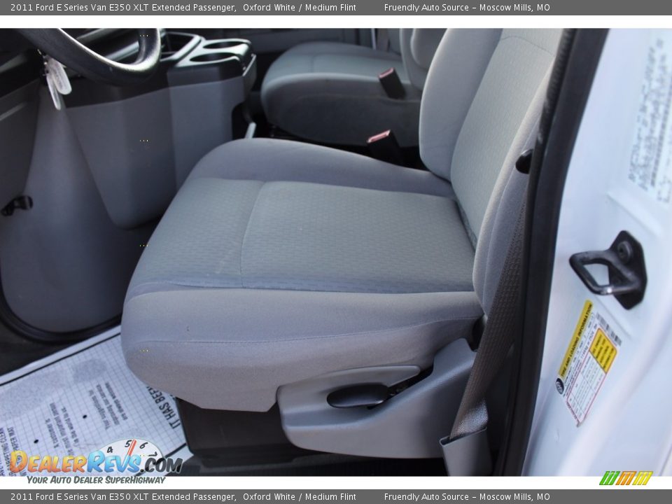 2011 Ford E Series Van E350 XLT Extended Passenger Oxford White / Medium Flint Photo #9