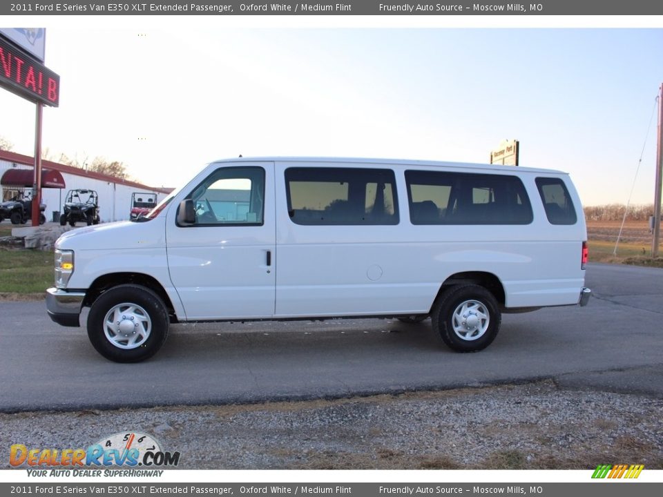 2011 Ford E Series Van E350 XLT Extended Passenger Oxford White / Medium Flint Photo #11