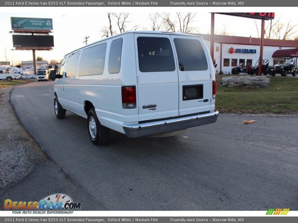 2011 Ford E Series Van E350 XLT Extended Passenger Oxford White / Medium Flint Photo #13