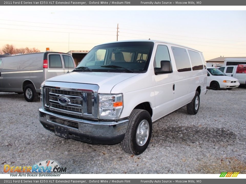 2011 Ford E Series Van E350 XLT Extended Passenger Oxford White / Medium Flint Photo #16