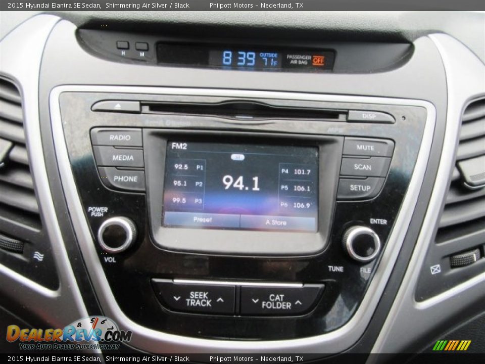 2015 Hyundai Elantra SE Sedan Shimmering Air Silver / Black Photo #25
