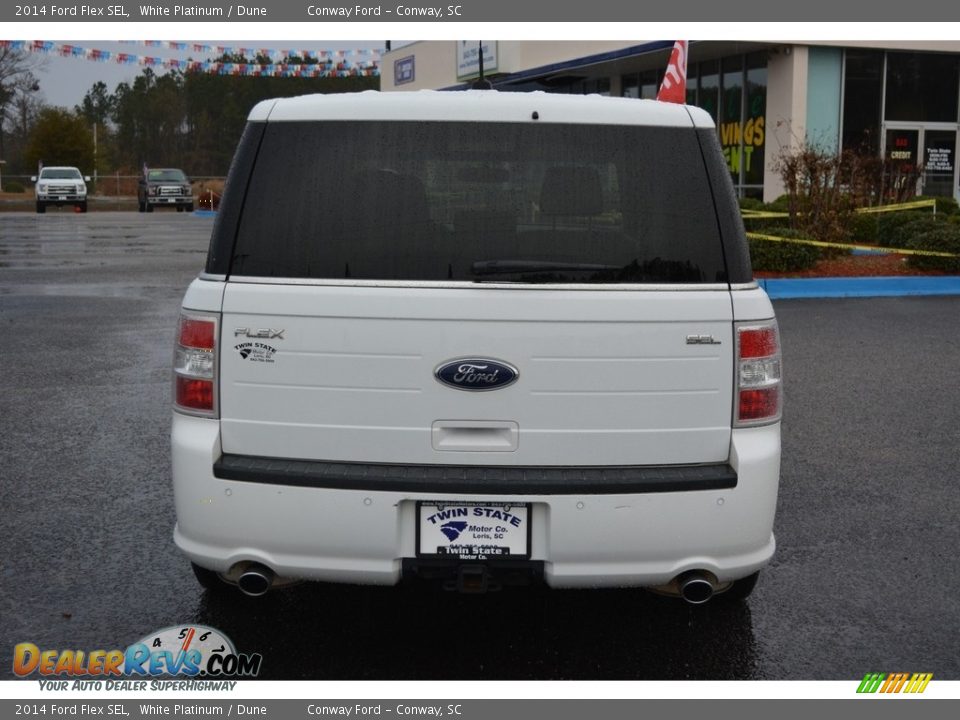 2014 Ford Flex SEL White Platinum / Dune Photo #4