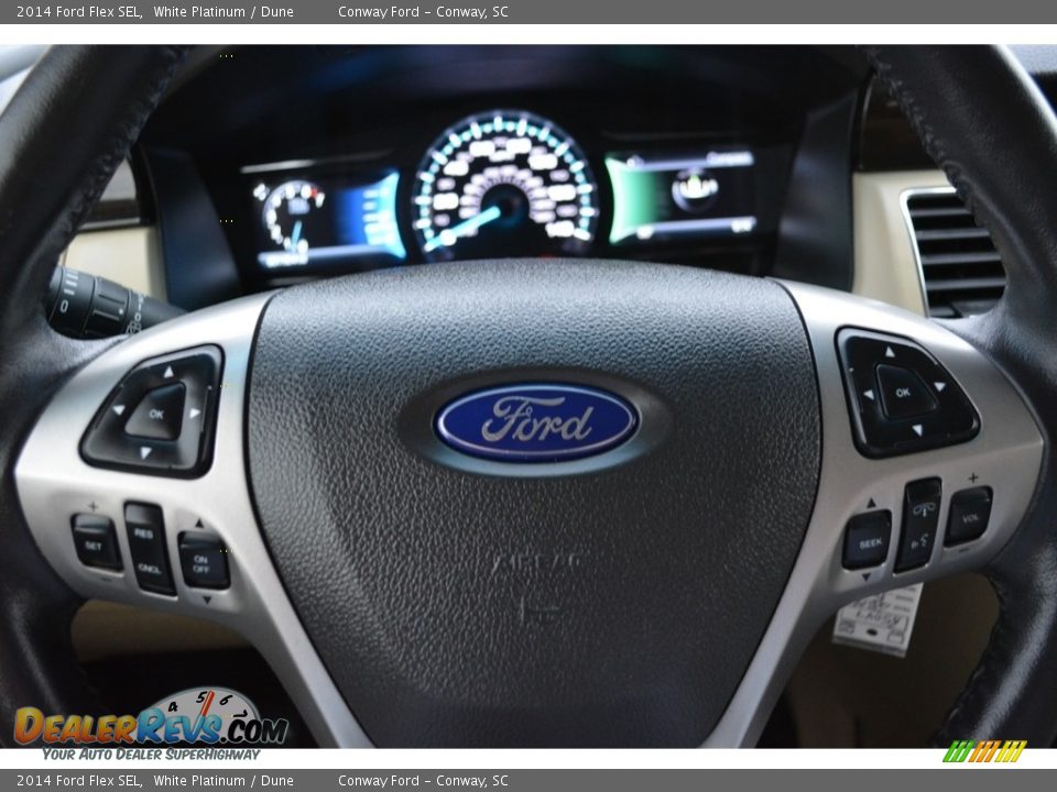 2014 Ford Flex SEL White Platinum / Dune Photo #24