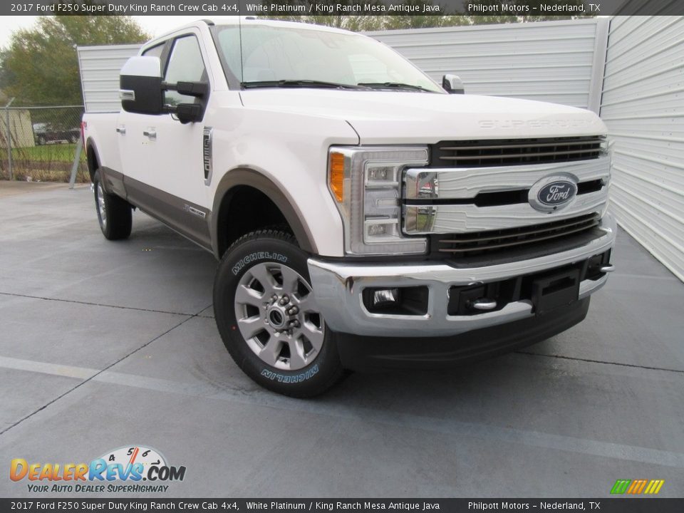 White Platinum 2017 Ford F250 Super Duty King Ranch Crew Cab 4x4 Photo #2