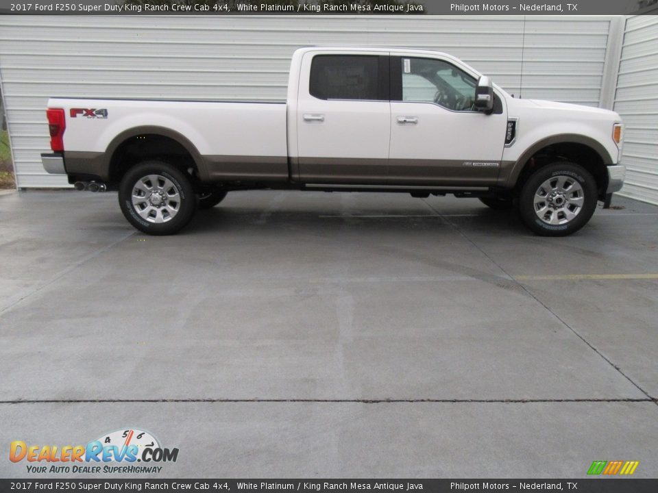 White Platinum 2017 Ford F250 Super Duty King Ranch Crew Cab 4x4 Photo #3