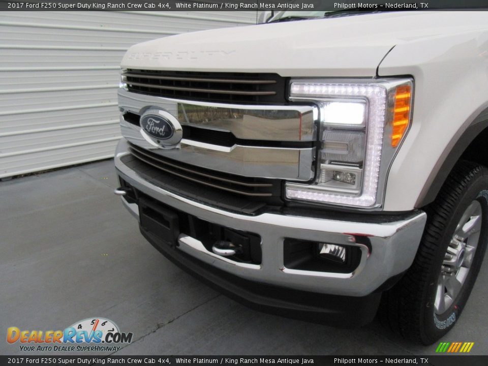 2017 Ford F250 Super Duty King Ranch Crew Cab 4x4 White Platinum / King Ranch Mesa Antique Java Photo #9
