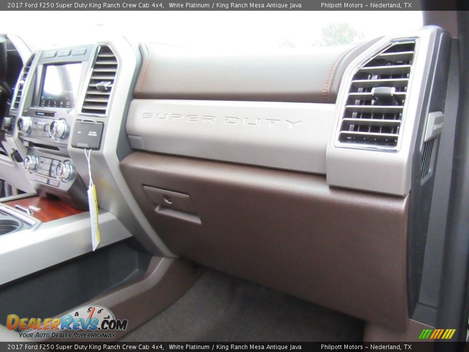 2017 Ford F250 Super Duty King Ranch Crew Cab 4x4 White Platinum / King Ranch Mesa Antique Java Photo #16