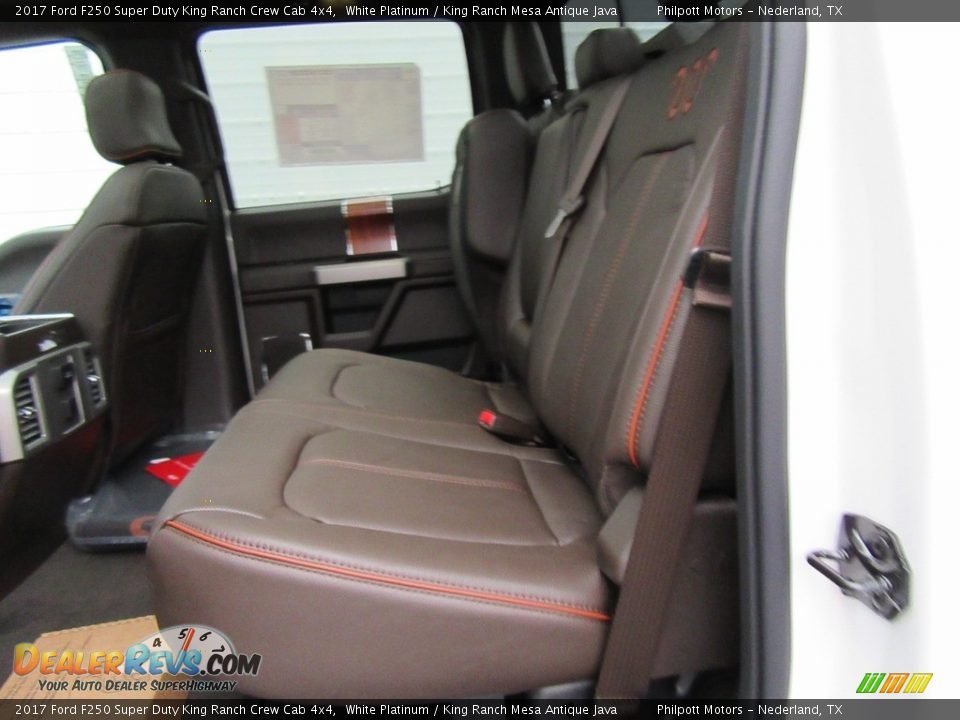 2017 Ford F250 Super Duty King Ranch Crew Cab 4x4 White Platinum / King Ranch Mesa Antique Java Photo #18