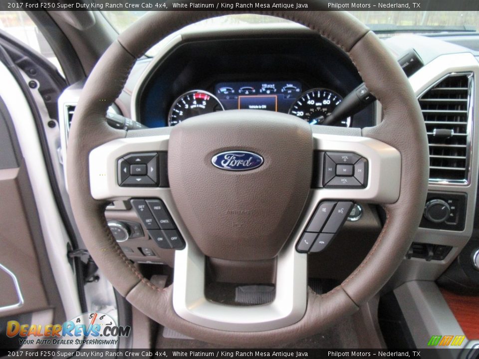 2017 Ford F250 Super Duty King Ranch Crew Cab 4x4 Steering Wheel Photo #32