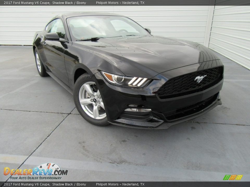 2017 Ford Mustang V6 Coupe Shadow Black / Ebony Photo #2