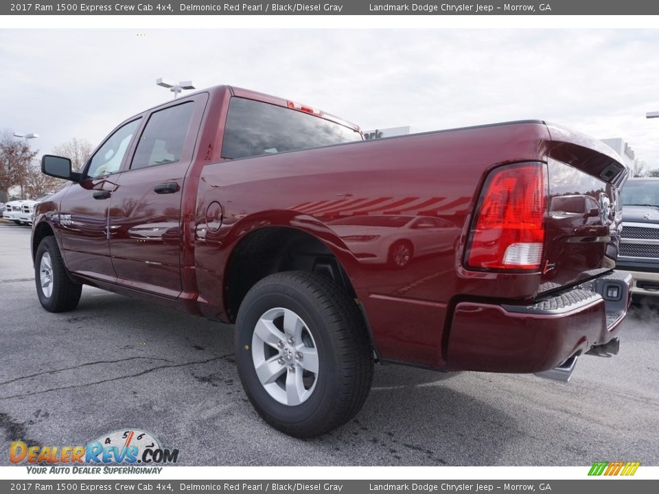 2017 Ram 1500 Express Crew Cab 4x4 Delmonico Red Pearl / Black/Diesel Gray Photo #2