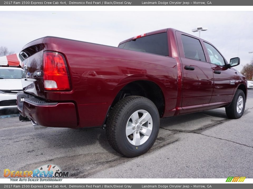 2017 Ram 1500 Express Crew Cab 4x4 Delmonico Red Pearl / Black/Diesel Gray Photo #3