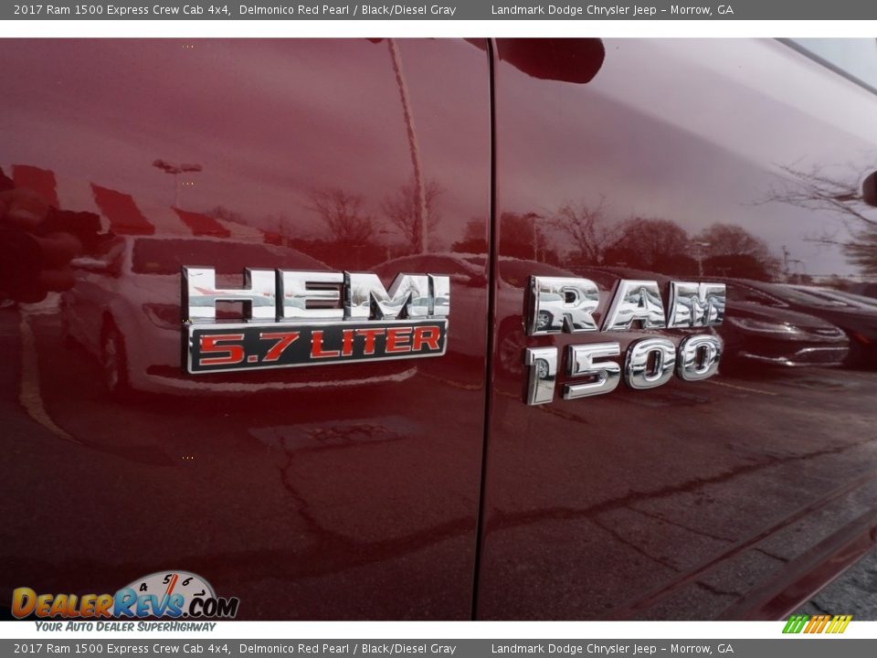 2017 Ram 1500 Express Crew Cab 4x4 Delmonico Red Pearl / Black/Diesel Gray Photo #6