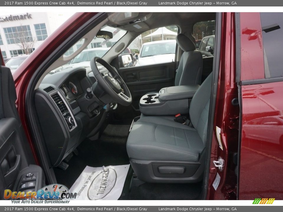 2017 Ram 1500 Express Crew Cab 4x4 Delmonico Red Pearl / Black/Diesel Gray Photo #7