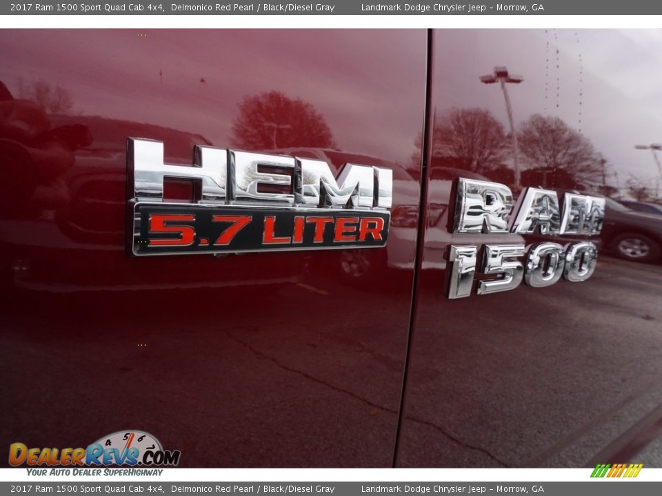 2017 Ram 1500 Sport Quad Cab 4x4 Delmonico Red Pearl / Black/Diesel Gray Photo #6