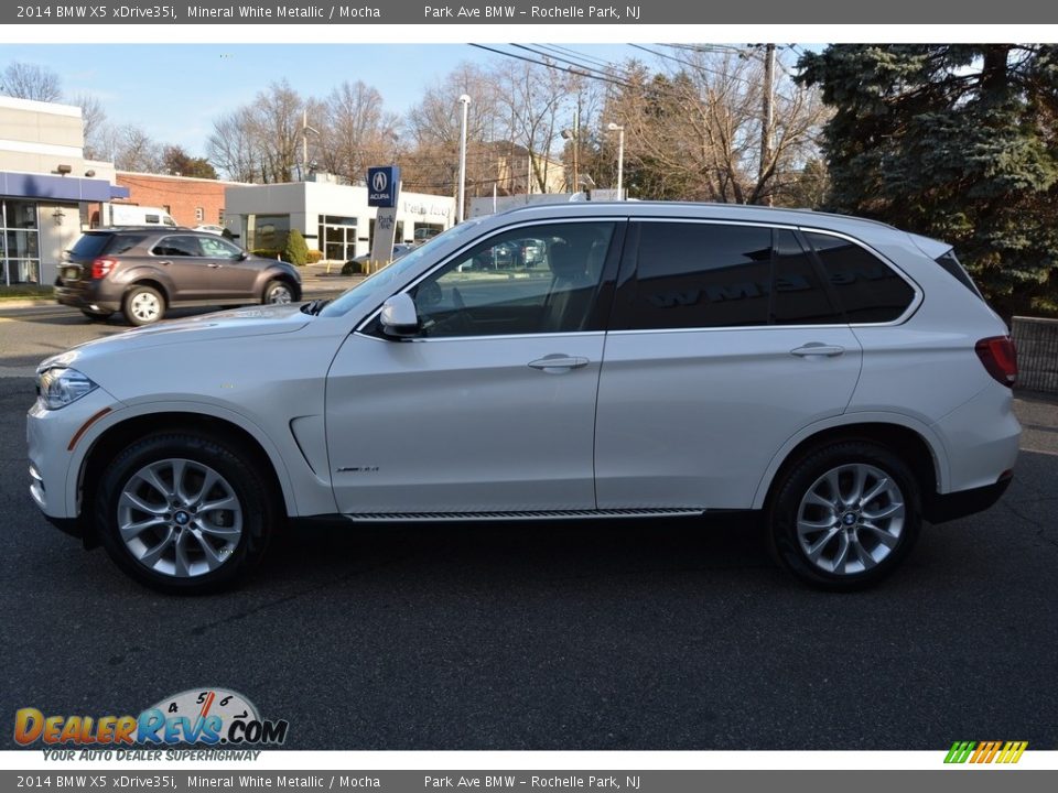 2014 BMW X5 xDrive35i Mineral White Metallic / Mocha Photo #5