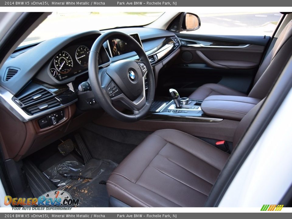 2014 BMW X5 xDrive35i Mineral White Metallic / Mocha Photo #10
