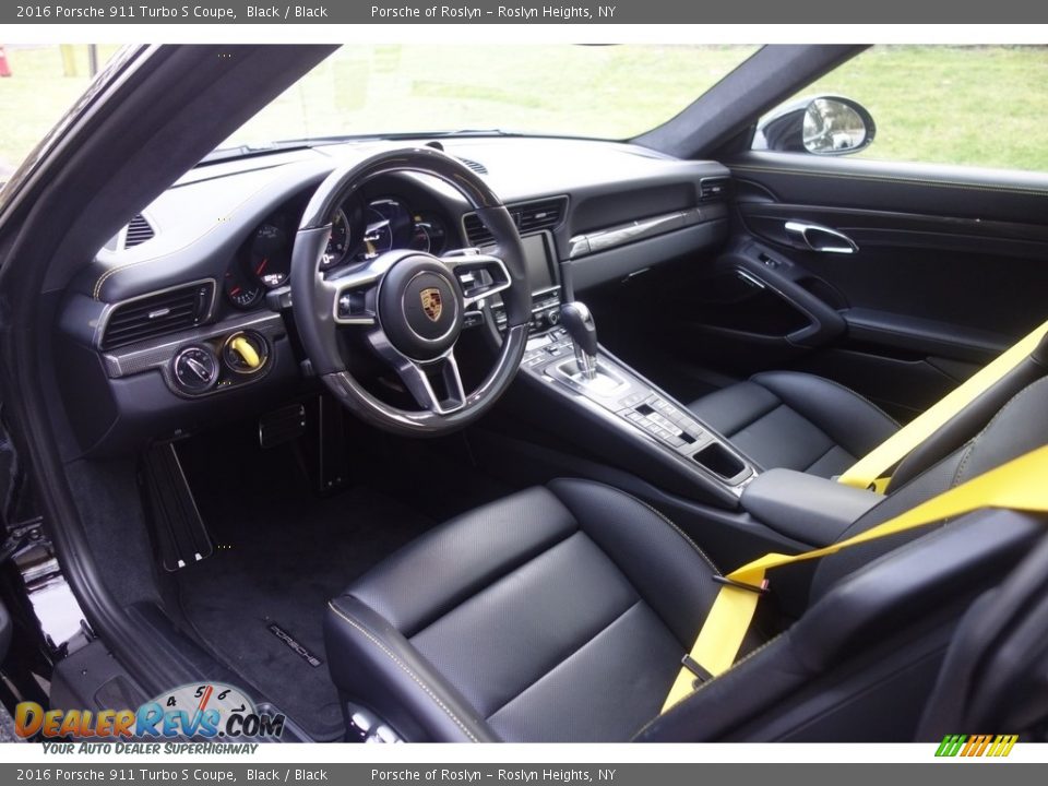 Black Interior - 2016 Porsche 911 Turbo S Coupe Photo #14