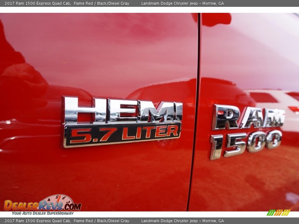 2017 Ram 1500 Express Quad Cab Flame Red / Black/Diesel Gray Photo #5